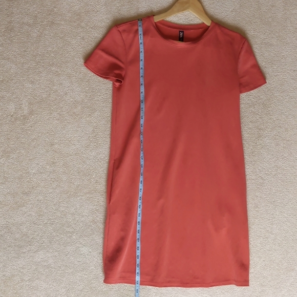 Zara Shift Dress, Size S, Burnt Orange/Red Color, Pullover, Pockets - Picture 7 of 9